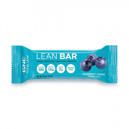 Barre protéinée avec fibres, yaourt et myrtilles Lean Bar, 50 g, GNC