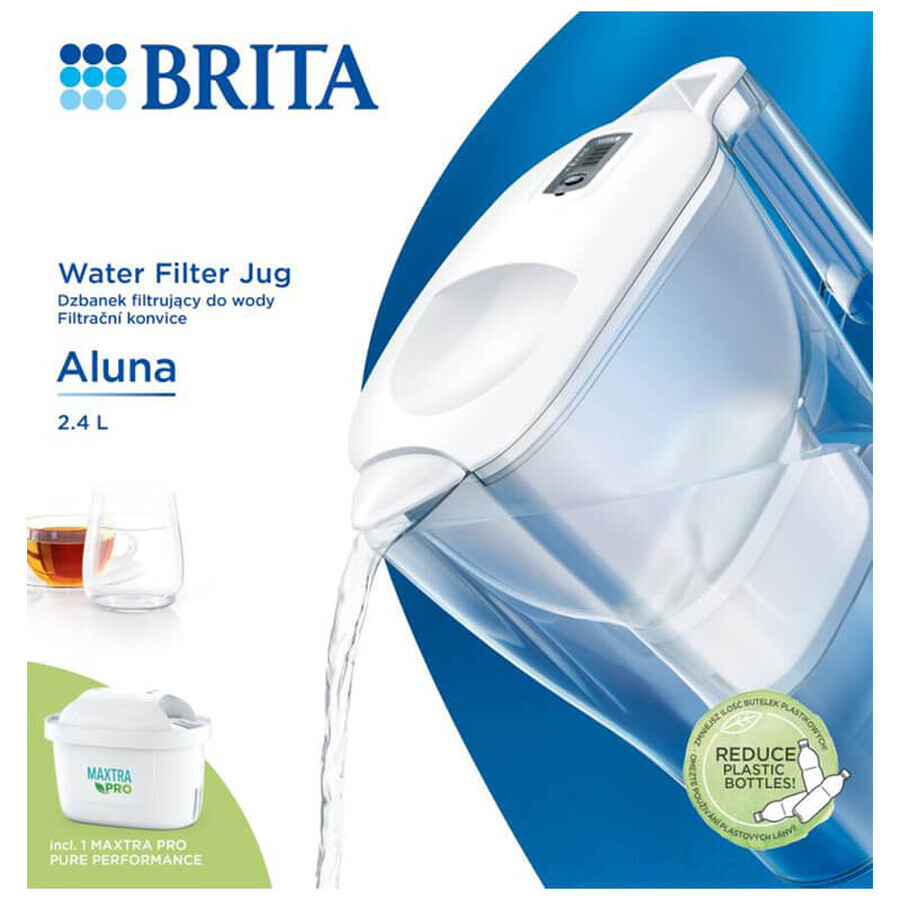 Brita Aluna, ulcior cu filtru 2,4 l, alb + filtru Maxtra Pro Pure Performance, 1 buc