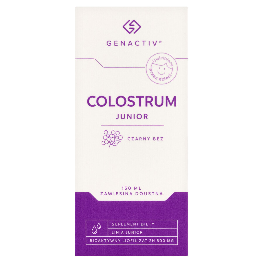 Genactiv Colostrum Junior Saúco Negro, suspensión oral, a partir de 3 años, 150 ml