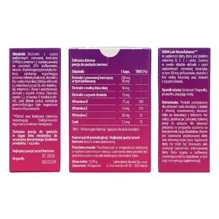SEMA Lab MenoBalance, 30 capsule tari