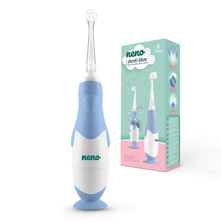 Neno Denti, spazzolino elettronico per bambini, blu, 0-3 anni, 1 pz.