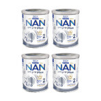 Nestlé NAN Optipro Plus 2 HM-O, Fórmula de continuación para bebés mayores de 6 meses, 4 x 800 g