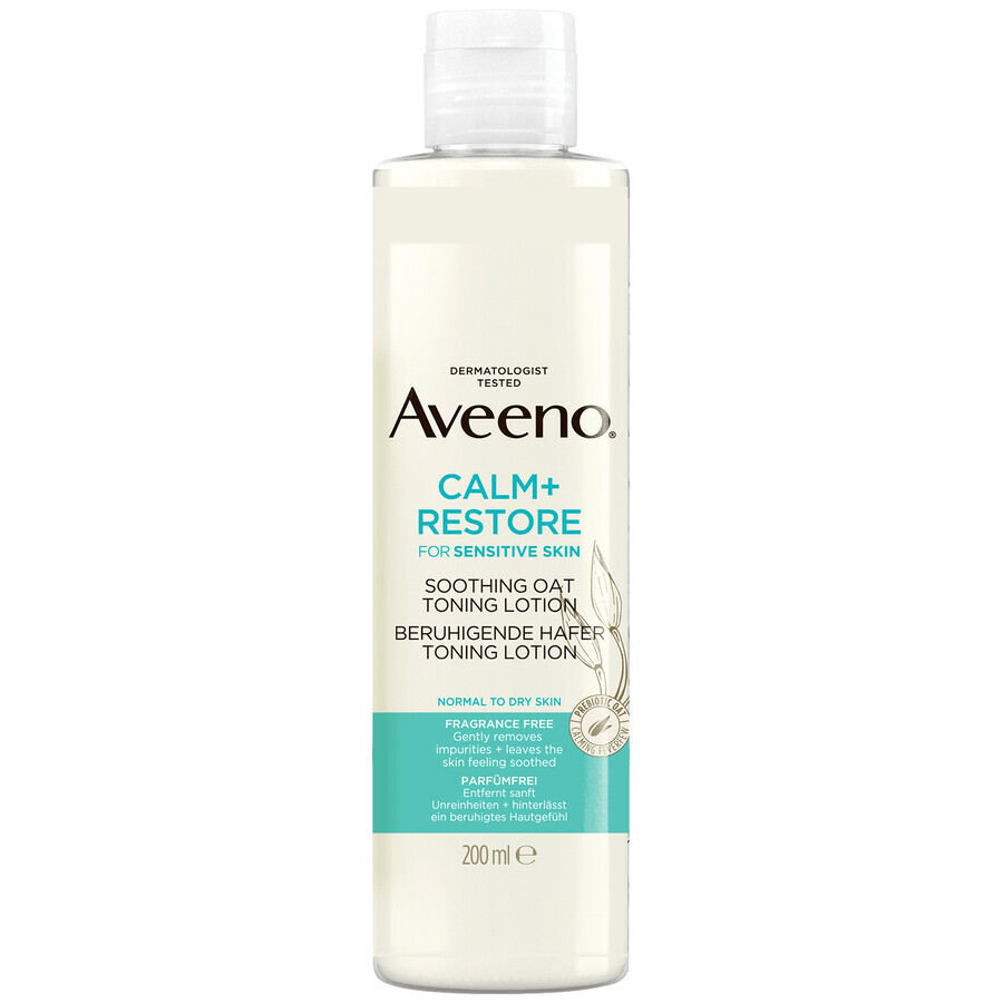 Aveeno Calm+ Restore, tónico calmante con copos de avena, 200 ml