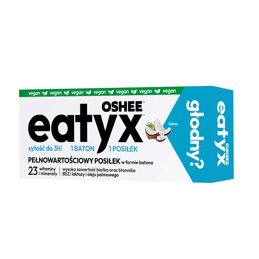 OSHEE Eatyx, stick de comida, vegano, coco, 60 g