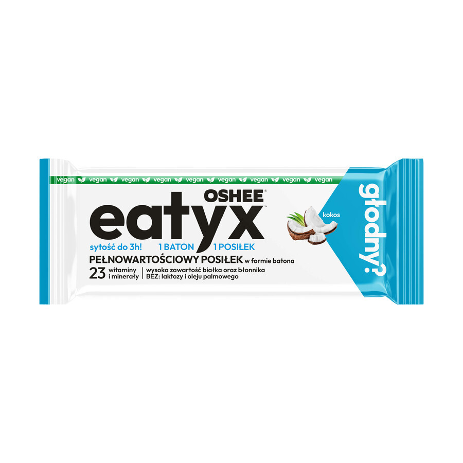 OSHEE Eatyx, stick de comida, vegano, coco, 60 g