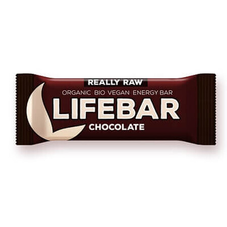 Barrita de chocolate sin refinar, 47 g, Lifebar