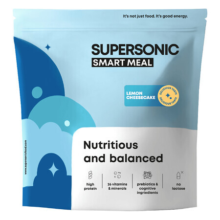 Supersonic Wholesome Smart Meal, sabor tarta de queso y limón, 1,3 kg