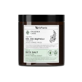 Vis Plantis Pharma Care, naturalna sól do kąpieli z białą glinką, biała frezja, 800 g
