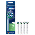 Oral-B Pro Cross Action, puntas de recambio para el cepillo eléctrico Clean Maximiser, 4 piezas