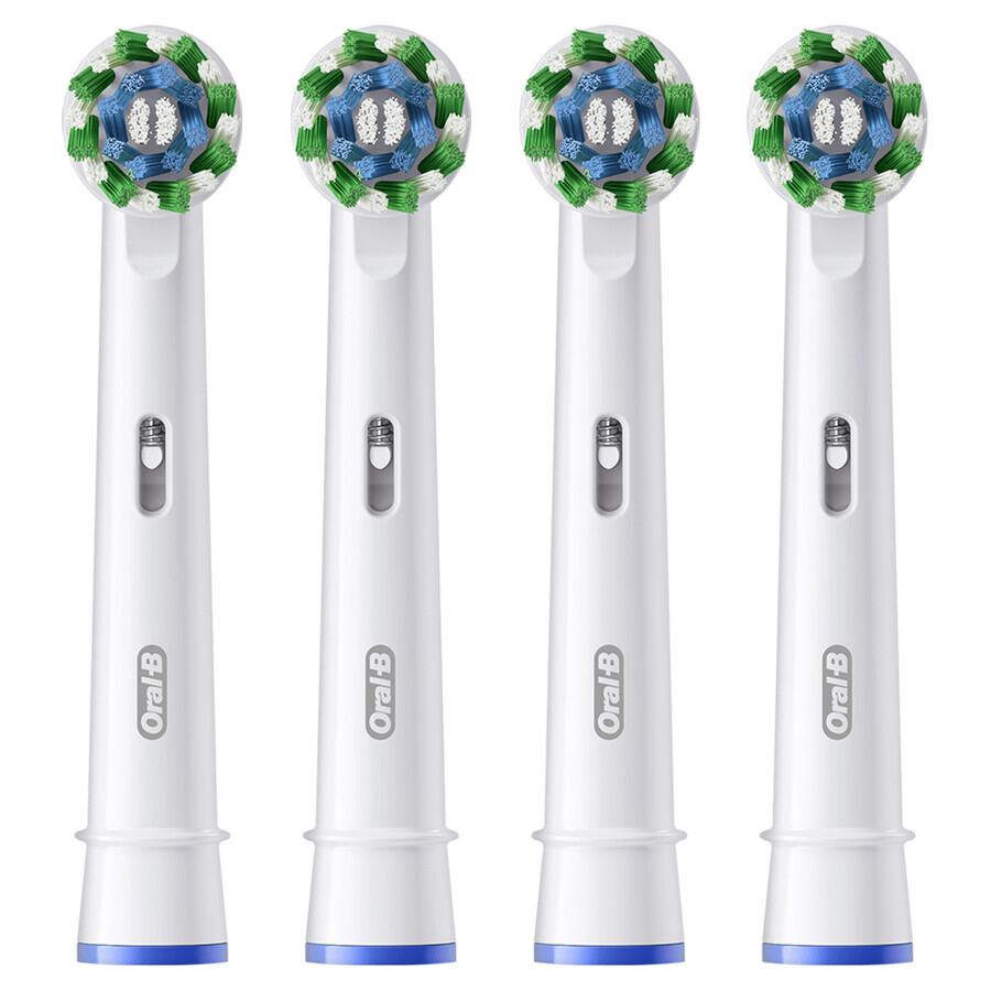 Oral-B Pro Cross Action, puntas de recambio para el cepillo eléctrico Clean Maximiser, 4 piezas