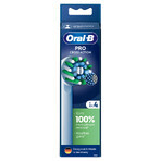 Oral-B Pro Cross Action, puntas de recambio para el cepillo eléctrico Clean Maximiser, 4 piezas