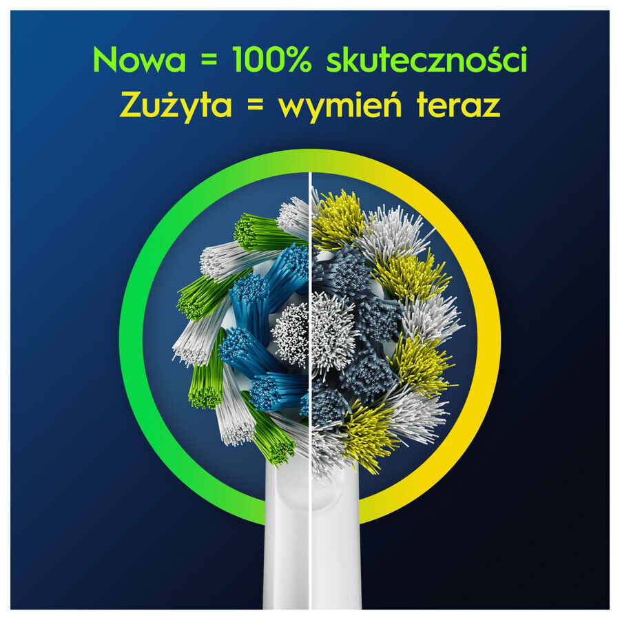 Oral-B Pro Cross Action, puntas de recambio para el cepillo eléctrico Clean Maximiser, 4 piezas