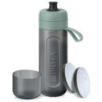 Brita Active, sticlă cu filtru de 0,6 l, verde + filtru MicroDisc, 2 bucăți