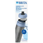 Brita Active, botella con filtro de 0,6 litros, azul + filtro MicroDisc, 2 piezas