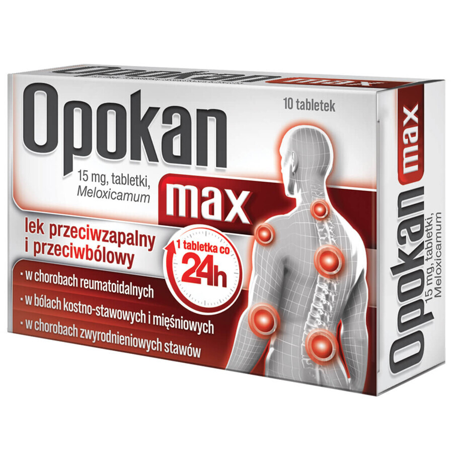 Opokan Max 15 mg, 10 comprimidos