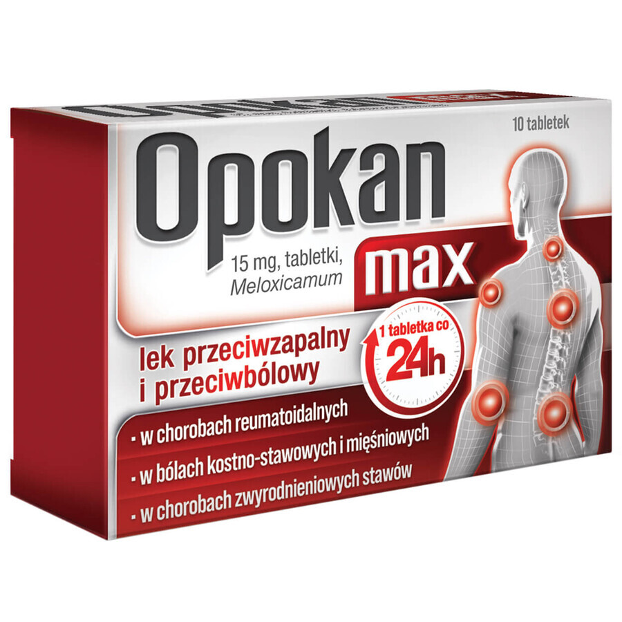 Opokan Max 15 mg, 10 comprimidos