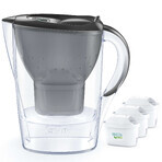 Brita Marella, jarra con filtro 2,4 litros, grafito + filtro Maxtra Pro Pure Performance, 3 piezas