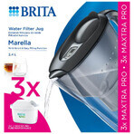 Brita Marella, jarra con filtro 2,4 litros, grafito + filtro Maxtra Pro Pure Performance, 3 piezas