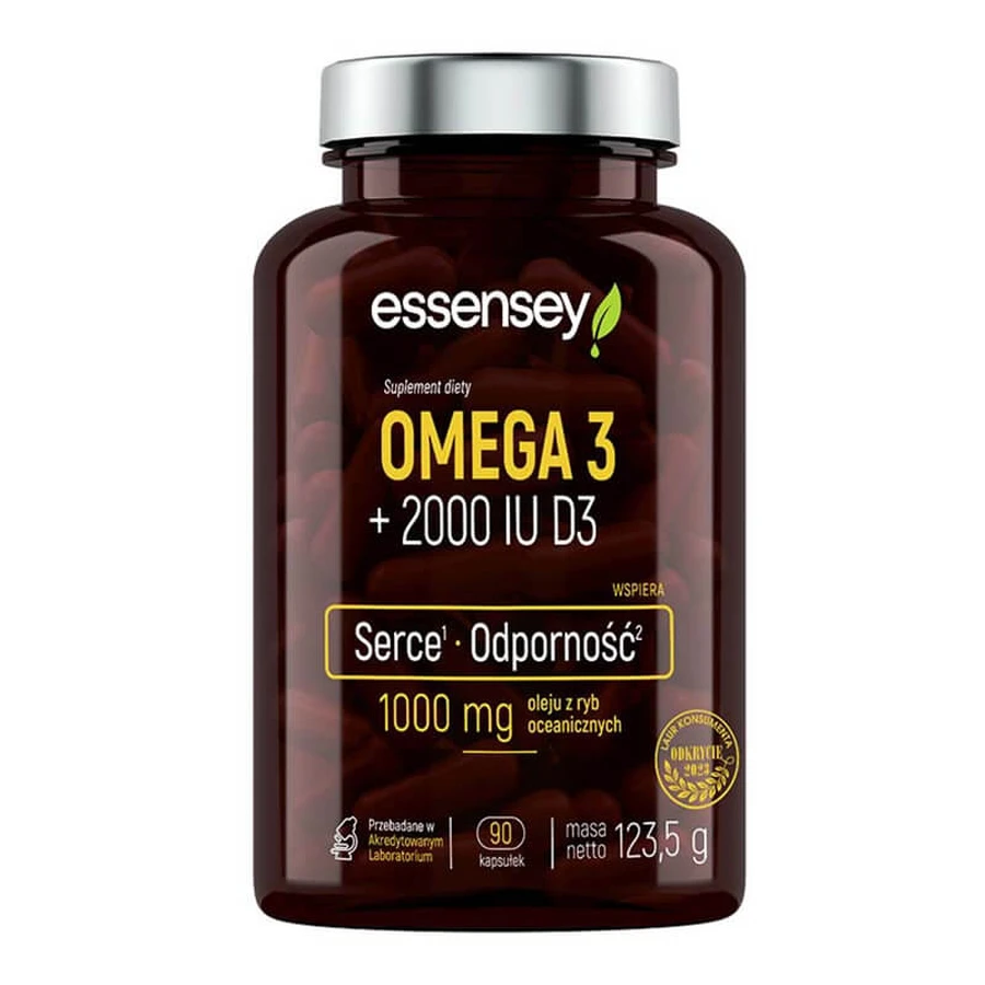 Essensey Omega 3 + 2000 UI D3, 90 capsule