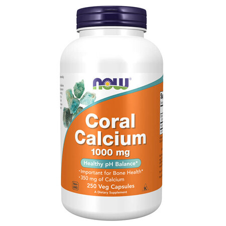 Now Foods Coral Calcium 1000 mg, Kalzium, 250 vegetarische Kapseln