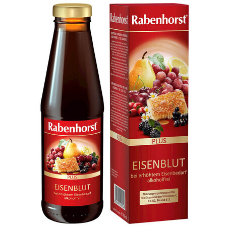 Rabenhorst bebida de frutas y hierbas con hierro y vitaminas, 450 ml