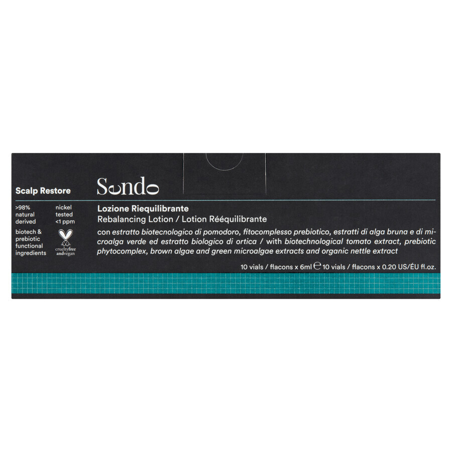 Sendo Scalp restore, intensive sebum regulating treatment in vials, 10 x 6 ml