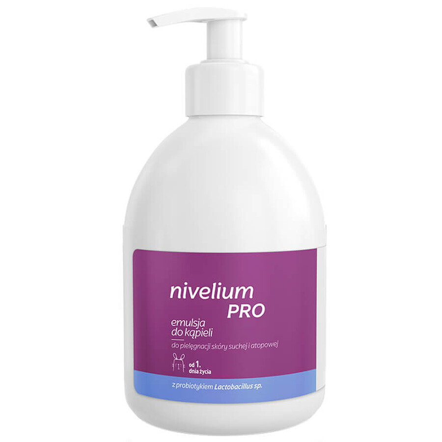 Nivelium Pro, emulsión de baño para pieles secas y atópicas desde el primer día de vida, 400 ml