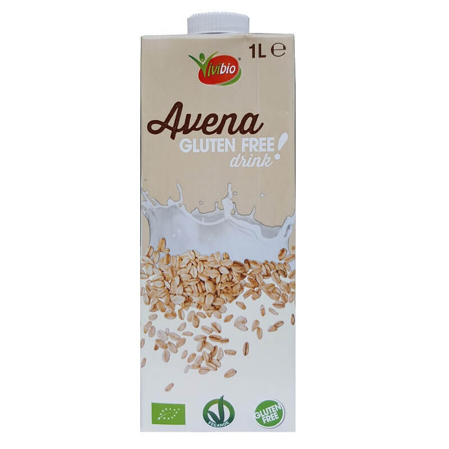 Bebida de avena ecológica sin gluten, 1 L, Vivibio