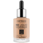 Catrice HD Liquid Coverage Foundation 24H, base de maquillaje líquida, 040 Warm Beige, 30 ml + corrector líquido, 015 Honey, 5 ml + lápiz de cejas de regalo