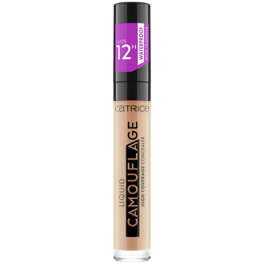 Catrice HD Liquid Coverage Foundation 24H, base de maquillaje líquida, 040 Warm Beige, 30 ml + corrector líquido, 015 Honey, 5 ml + lápiz de cejas de regalo