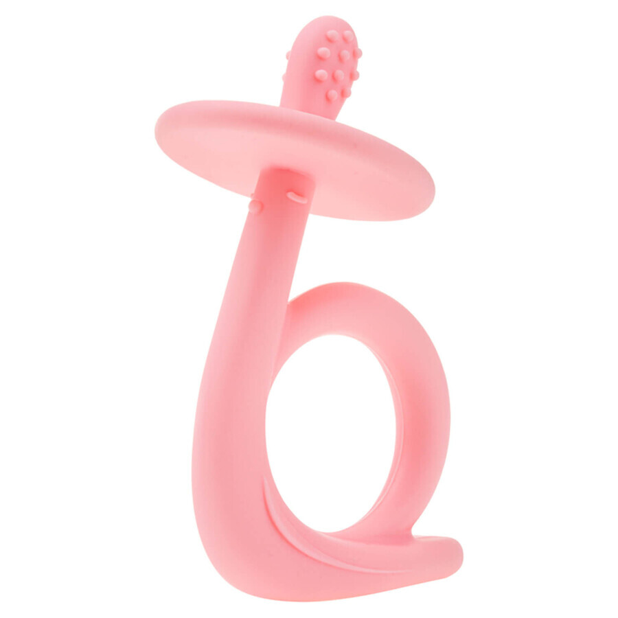 AKUKU, anneau de dentition en silicone, escargot rose, A0115, dès la naissance, 1 pc