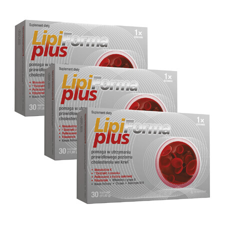 Lipiforma Plus Colesterol Set, 3 x 30 cápsulas