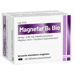 Magnefar B6 Bio 60 mg + 6.06 mg, 60 film-coated tablets