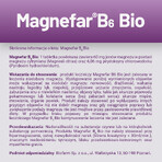 Magnefar B6 Bio 60 mg + 6.06 mg, 60 film-coated tablets