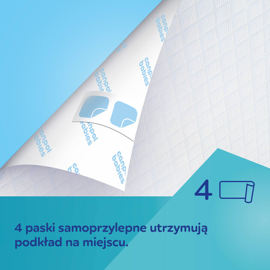 Canpol Babies, compresas desechables multiusos, superabsorbentes, 90 cm x 60 cm, 10 unidades + 2 unidades gratuitas