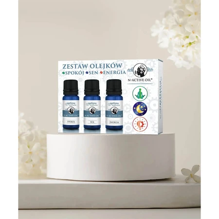 Set N-Active Oil Calm & Sleep & Energy, natural essential oils, 3 x 10 ml