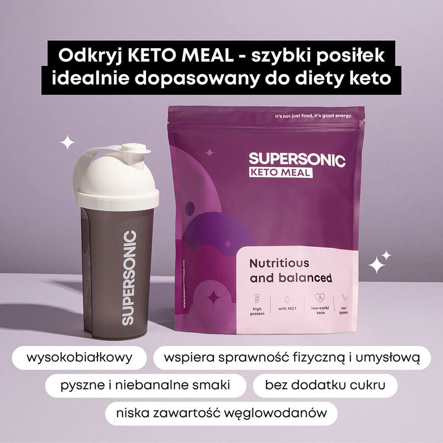 Supersonic Keto Meal, creamy chocolate flavor, 800 g