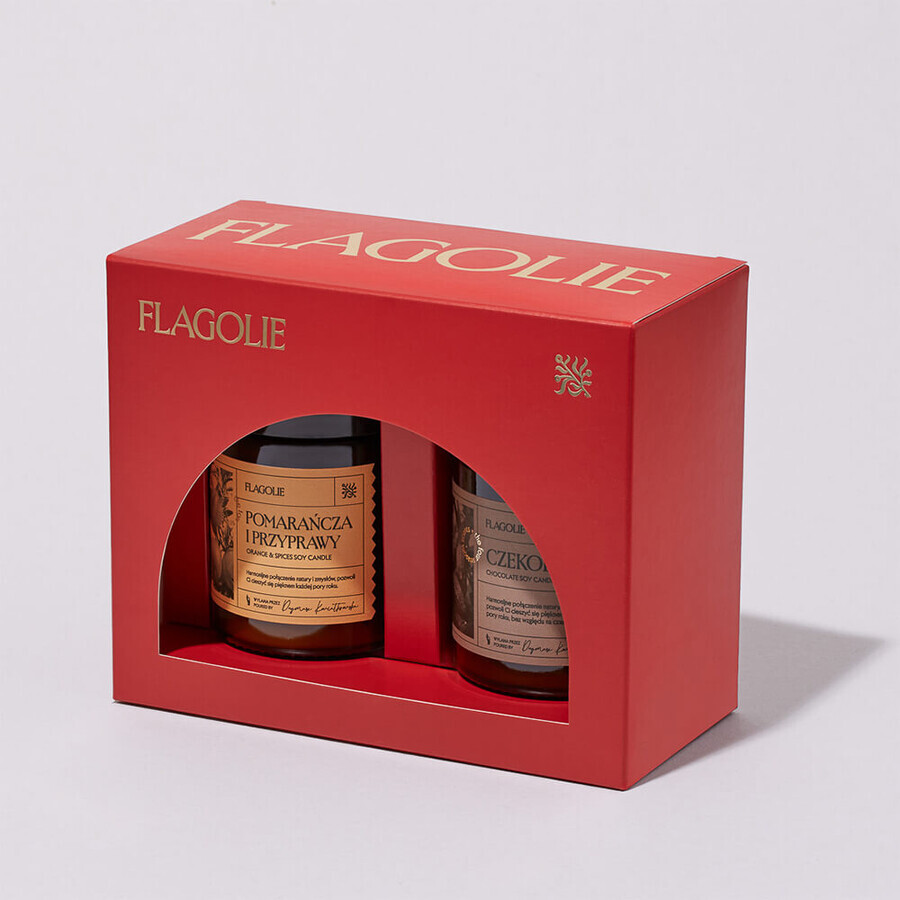 Flagolie Christmas Home Fragrance set, soy scented candles, 2 x 120 g