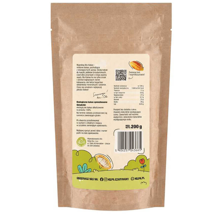 Helpa Cacao en polvo, 200 g