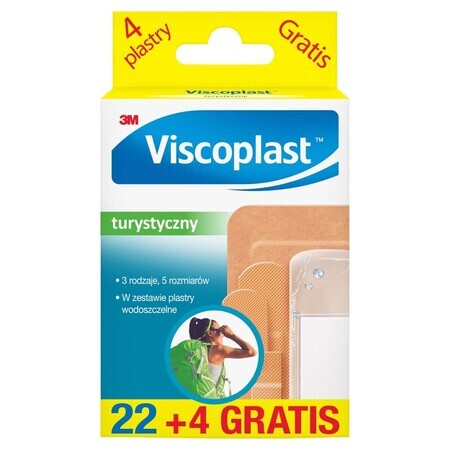 Viscoplast Tourist, parches, 22 piezas + 4 piezas gratis