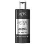 Juego Apis Action For Men, gel limpiador corporal hidratante 3 en 1 300 ml + crema nutritiva para cuerpo y manos 300 ml