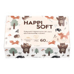 Happi Soft, bastoncillos de algodón para bebés y niños, 60 unidades