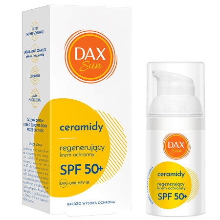 Dax Sun, crema protectora regeneradora con ceramidas, FPS 50+, 30 ml