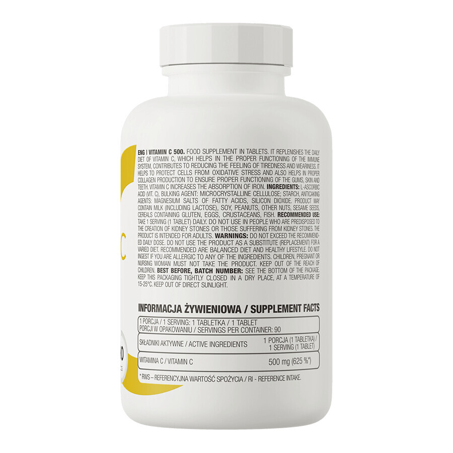 OstroVit Vitamina C 500 mg, 90 comprimidos