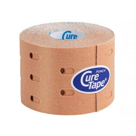 CureTape Punch, cinta kinesiológica, beige, 5 cm x 5 m, 1 ud.