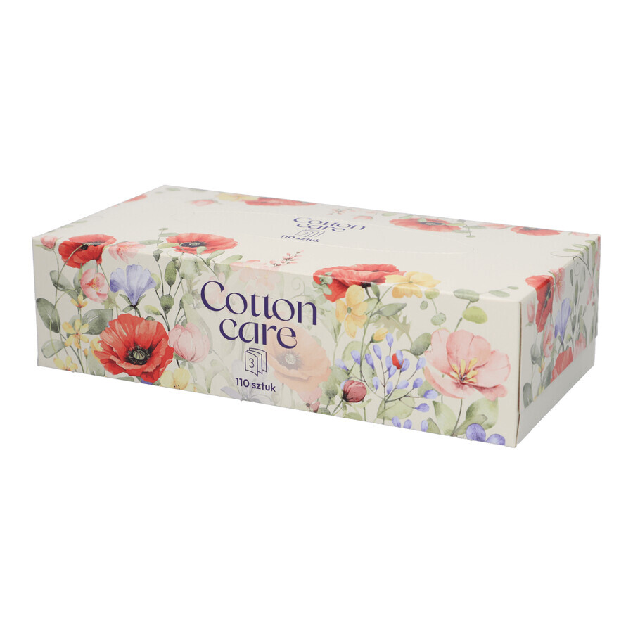 CottonCare, pañuelos de papel, caja, 110 unidades