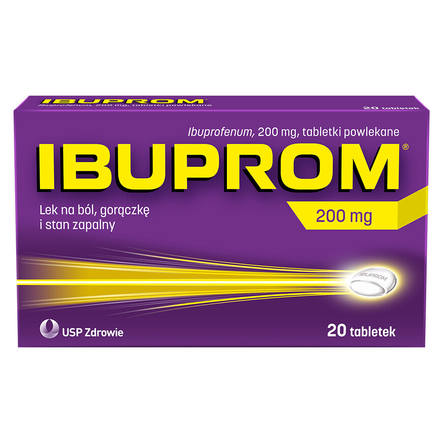 Ibuprom 200 mg, 20 tabletten