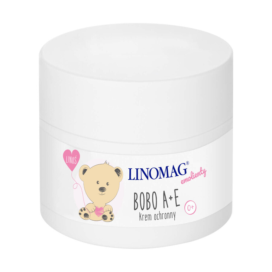 Linomag Emolientes, gel limpiador de cuerpo y cabeza para bebés y niños a partir de 1 día de vida, 400 ml + crema protectora, 15 ml de regalo