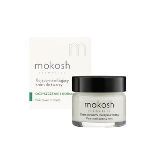 Mokosh crema facial calmante e hidratante, ortiga con menta, 15 ml
