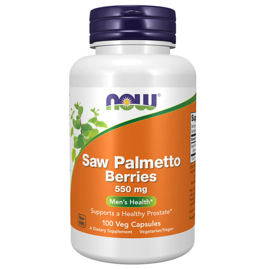 Now Foods Saw Palmetto Berries, sabal palm 550 mg, 100 capsules